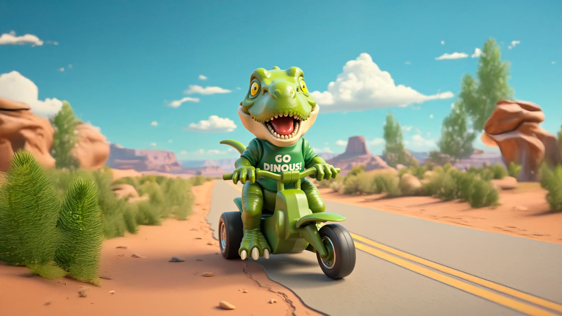 A Dinosaur Toy Comes to Life: An AI-Generated Pixar-Style Adventure